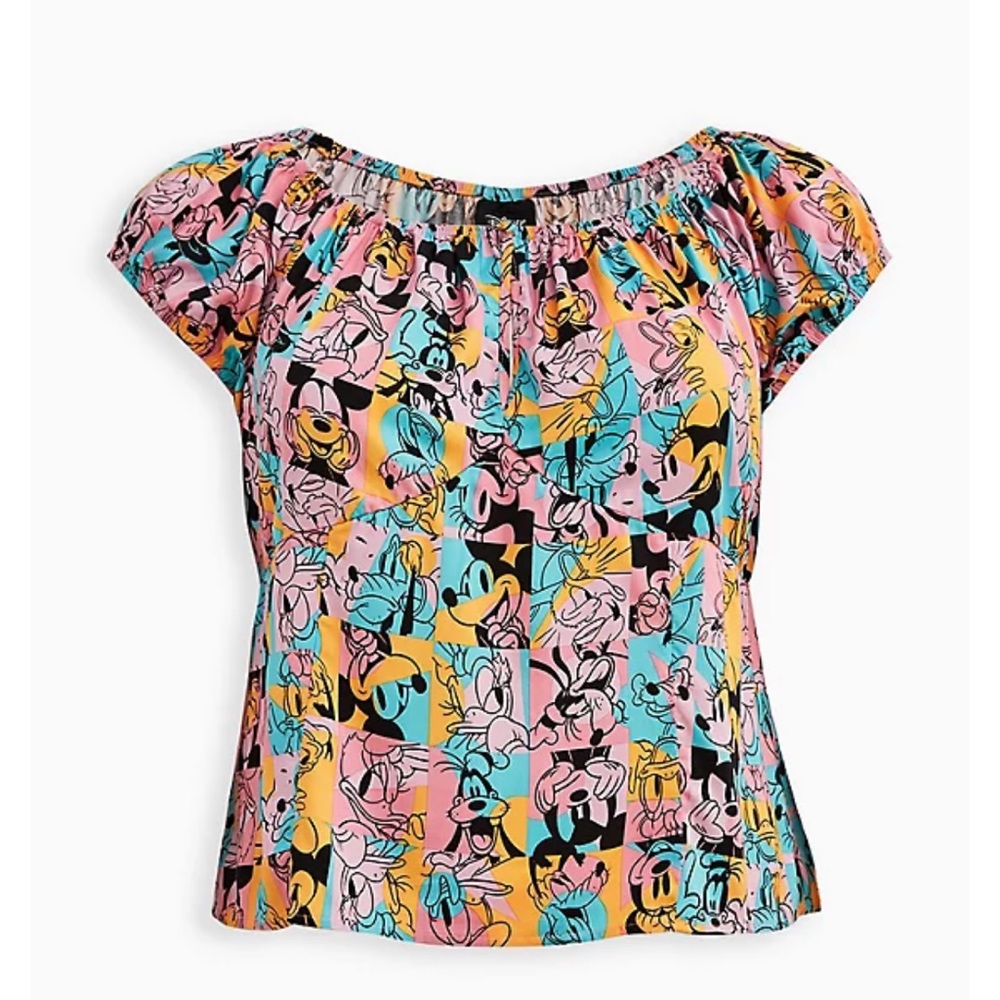 TORRID DISNEY MICKEY & FRIENDS RETRO OFF SHOULDER‎ TOP